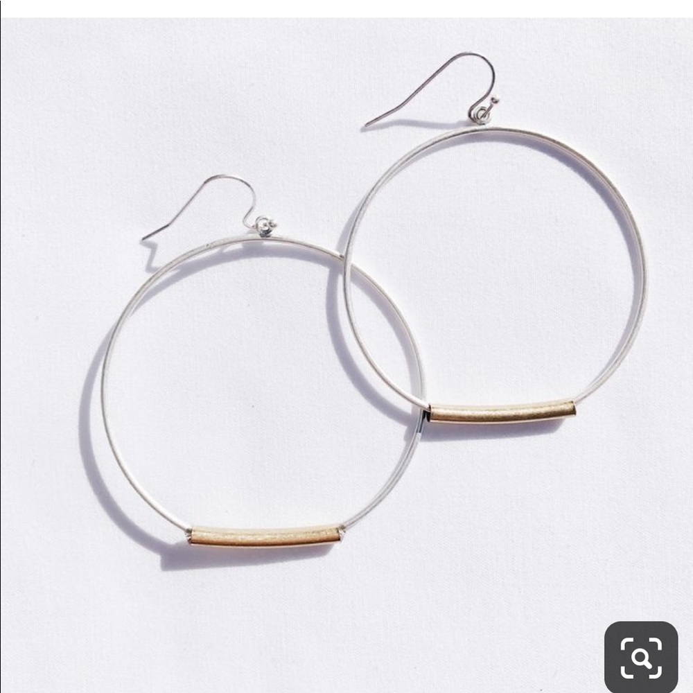 Silver and gold earrings